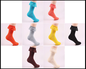 crystal silk lace socks