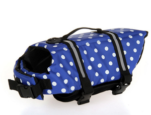 Blue Dog Clothes Vest white dot