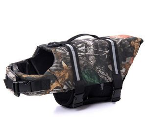 Dog Swimming Life Vest Woods